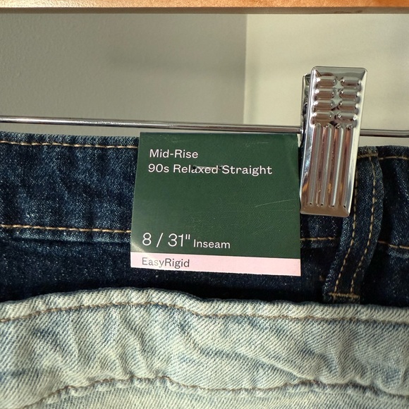 NEW Wild Fable Light Denim Mid-Rise 90s Relaxed‎ Straight Jeans Size 8 - Picture 5 of 9